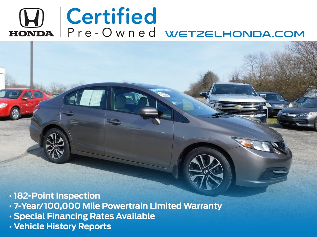 Certified Pre Owned 2015 Honda Civic Ex 4d Sedan In Richmond 58974a